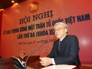 Hội nghị Ủy ban TW MTTQ Việt Nam lần thứ ba: Khẩn trương tham gia tổ chức thành công bầu cử đại biểu QH khóa XIII và đại biểu HĐND các cấp nhiệm kỳ 2011-2016